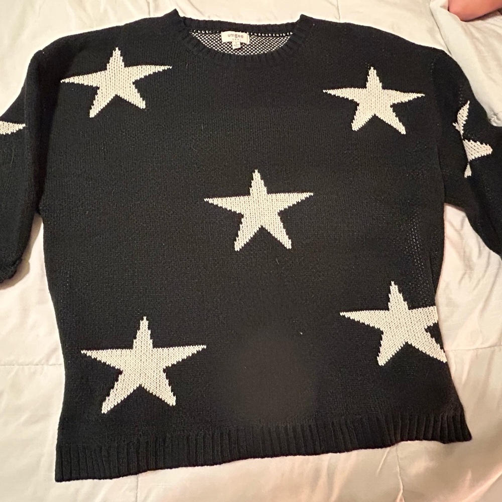 Umgee Black and White Knit Sweater